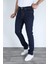 Erkek Regular Kalıp Rahat Kesim Şık Koyu Jeans 1