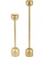 Dekoratif Gold 2'li Kule Şamdan & Mumluk Set 2