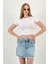 Kadın Yazlık Kısa Denim Mini Buz Mavi Kot Etek 1