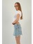 Kadın Yazlık Jeans Kısa Denim Mini B.mavi Kot Etek 2