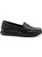Kadın Siyah Rok Hakiki Deri Comfort Loafer 1