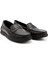 Kadın Siyah Rok Hakiki Deri Comfort Loafer 2