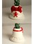 Ikili (2'li) Beton Yılbaşı / Noel Temalı Şamdan Seti (Kardan Adam+ Kurabiye Adam) 3