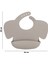 Premium Bebek, Çocuk BPA Free Silikon Mama Önlüğü - Güvenli Beslenme - 6 Ay + için / Gri Renk 2