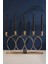 Metal Gold Double Geometri 45 cm Masaüstü Şamdan Mumluk Dekoratif Mumluk Paslanmaz Ev Dekorasyon 1