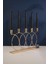 Metal Gold Double Geometri 45 cm Masaüstü Şamdan Mumluk Dekoratif Mumluk Paslanmaz Ev Dekorasyon 2