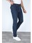 Erkek Regular Fit Rahat Kesim Denim Mavi Jeans 4