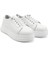 Kadın Beyaz Lastik Bağcıklı Comfort Hakiki Deri Sneaker 2