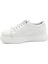 Kadın Beyaz Lastik Bağcıklı Comfort Hakiki Deri Sneaker 3