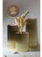 3 Lü Gold Krom Tırtıklı Yüzey Mumluk Dekoratif Tealight Set Mum Abs Plastik Altın 1