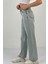 Kadın Wide Leg Taşlı Jeans Baggy Fit Buz Mavi Kot Pantolon 4