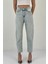 Kadın Bol Paça Mom Jeans Buz Mavi Kot Pantolon 1