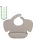 Premium Bebek, Çocuk BPA Free Silikon Mama Önlüğü - Güvenli Beslenme - 6 Ay + için / Gri Renk 3