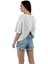 Kadın Dudak Desenli Oversize Basic Beyaz Tişört 4