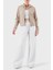 Wide Leg Yüksek Bel Bol Paça Logolu Pantolon Bayan Pantolon 7W000281 AF12501 U0002 3