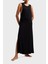 Relaxed Fit Bisiklet Yaka Yırtmaçlı Midi Boy Plaj Elbisesi Bayan Plaj Elbisesi EW000784 AF12192 UC001 1