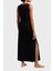Relaxed Fit Bisiklet Yaka Yırtmaçlı Midi Boy Plaj Elbisesi Bayan Plaj Elbisesi EW000784 AF12192 UC001 2
