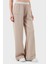 Wide Leg Yüksek Bel Bol Paça Logolu Pantolon Bayan Pantolon 7W000281 AF12501 U6155 2