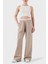 Wide Leg Yüksek Bel Bol Paça Logolu Pantolon Bayan Pantolon 7W000281 AF12501 U6155 3
