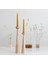 Ahşap Şamdan 2'li Set – 20 cm & 25 cm Dekoratif Mumluk, Minimalist Rustik Ahşap Mumluk Takımı 1