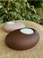 2'li Taş Mumluk Kahve Serisi Tealight Mumluk 1