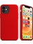 Apple iPhone 12 6.1'' İçi Kadife Silikon Kılıf Kırmızı 1