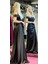 ABİYENİAL Saten Madonna Yaka Yırtmaçlı Abiye Elbise 7443 3