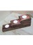 Dekoratif Doğal Ahşap 3 Lü Set Mumluk Oyma Şamdan Tealight Mumlar ile 2