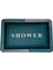 Shower Yeşil Gri 58*38 cm 2,5 mm Diktörgen Su Emici Banyo Duş Önü Paspas Kaymaz Abdest Paspası 1