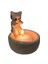 Üşüyen Kedi Mumluk, Tealight Mumluk, Ateş Başında Isınan Kedi Mumluk, Dekoratif Obje 1
