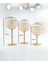 3 Lü Kristal Taşlı Gold Ayaklı Şamdan 4