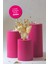 3 Lü Pembe Mumluk Dekoratif Tealight Set Mum Abs Plastik 1