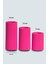 3 Lü Pembe Mumluk Dekoratif Tealight Set Mum Abs Plastik 2