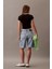 Kadın Ck Slim Crop T-Shirt - Siyah 3