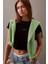 Kadın Ck Slim Crop T-Shirt - Siyah 4