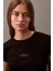 Kadın Ck Slim Crop T-Shirt - Siyah 5