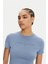 Kadın Tjw Tonal Linear T-Shirt - Mavi 4