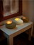 Three Drops Minimal Dekoratif Beton Tealight Mumluk 3'lü Set [ Vizon-Beyaz-Karamel ] 1