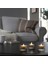 3 Parça Tealight Mumluk ( 3 Adet) Turuncu Cam 2