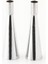 Kule 2'li Şamdan Gümüş Kaplam Modern Metal Mumluk Şamdan Seti 3