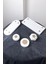 3'lü Yuvarlak Siyah Üstü Sarı Yaldızlı Tealight Mumluk Seti • Dikdörtgen Sunum Tepsili / 0016YMS3SY 3