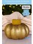 Altın Mumluk Şamdan Tealight ve Ince Mum Uyumlu Kabak Model 2