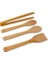 Bambu Servis ve Spatula Seti 4'lü Set, 4 Adet Bambu Servis Seti - Rustik Şıklıkla Sofranızı Tamamlayın! Ahşap Servis ve Spatula Seti 4'lü Set 3