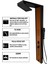 Massage Shower Panel Çift Renk Victoria Siyah- Teak Ağacı Desenli Premium Lena 3
