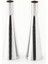Kule 2'li Şamdan Gümüş Kaplam Modern Metal Mumluk Şamdan Seti 2