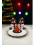 Kişiye Özel Sevimli Kardan Adam Çift Mumluğu, Sevgiliye Hediye, Tealight Ledli Yılbaşı Dekoru 3