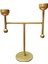 Dekoratif 2'li Gold Şamdan & Mumluk Double Dove 2