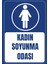 35 x 50 Kadın Soyunma Odası yönlendirme Levhası 3 mm Dekota / Forex Üzerine Folyo Baskı 1