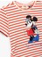 Minnie Mouse Baskılı Lisanslı Çizgili Kısa Kollu Tişört 3