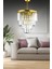 Nilsa Gold 30 x 30 cm 'lik Kristal Taşlı Lüks Avize - Yatak Odası - Salon - Mutfak - Hol 1